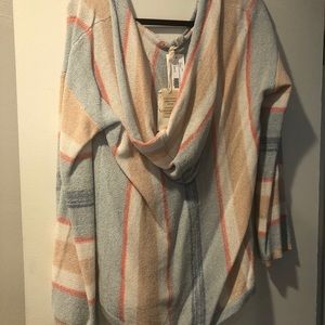 Never worn pastel striped pullover sweater